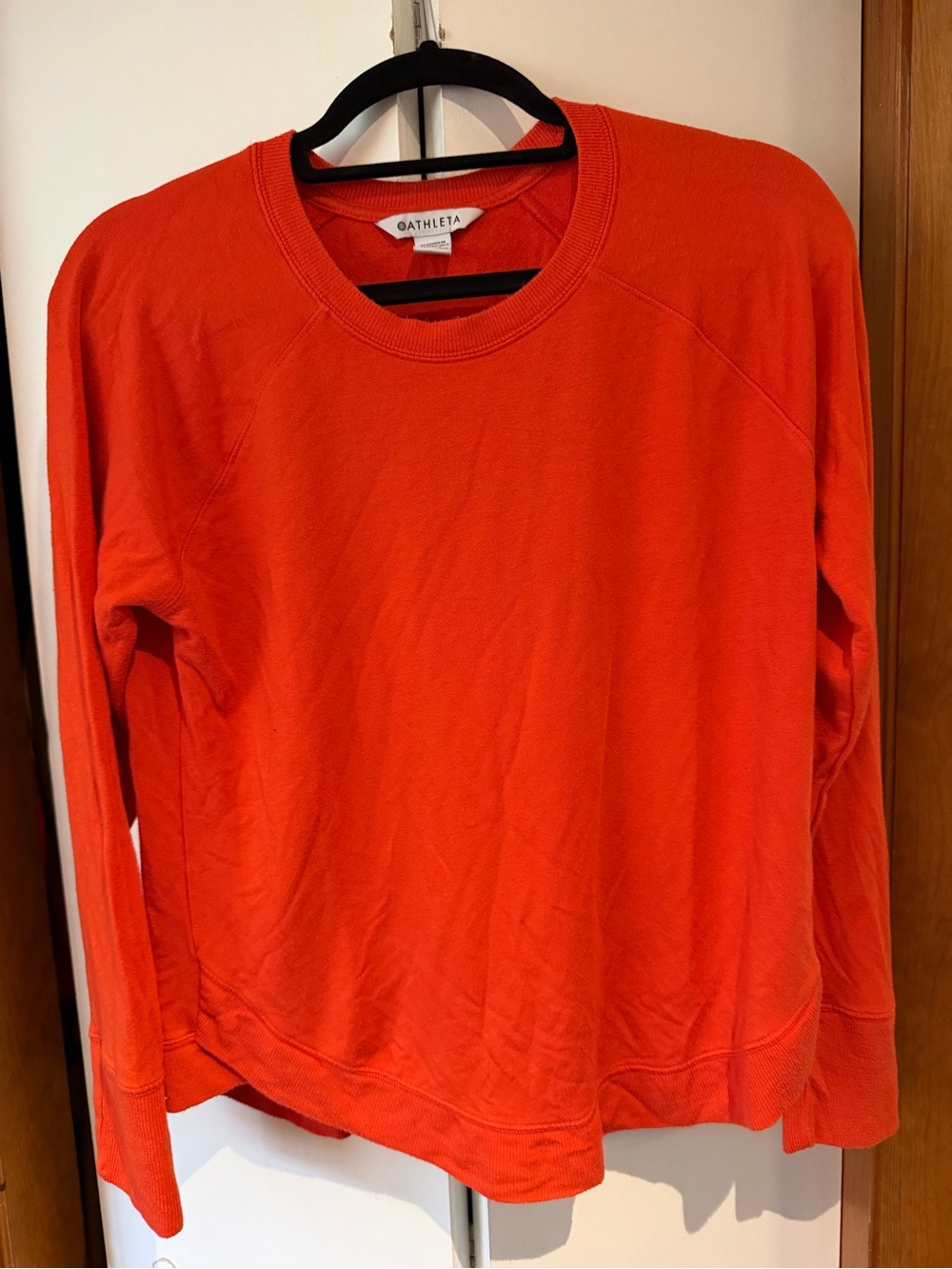 Athleta Red-Orange Crewneck Sweatshirt - Picture 2 of 4
